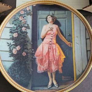 Norman Rockwell standing in the doorway plate
